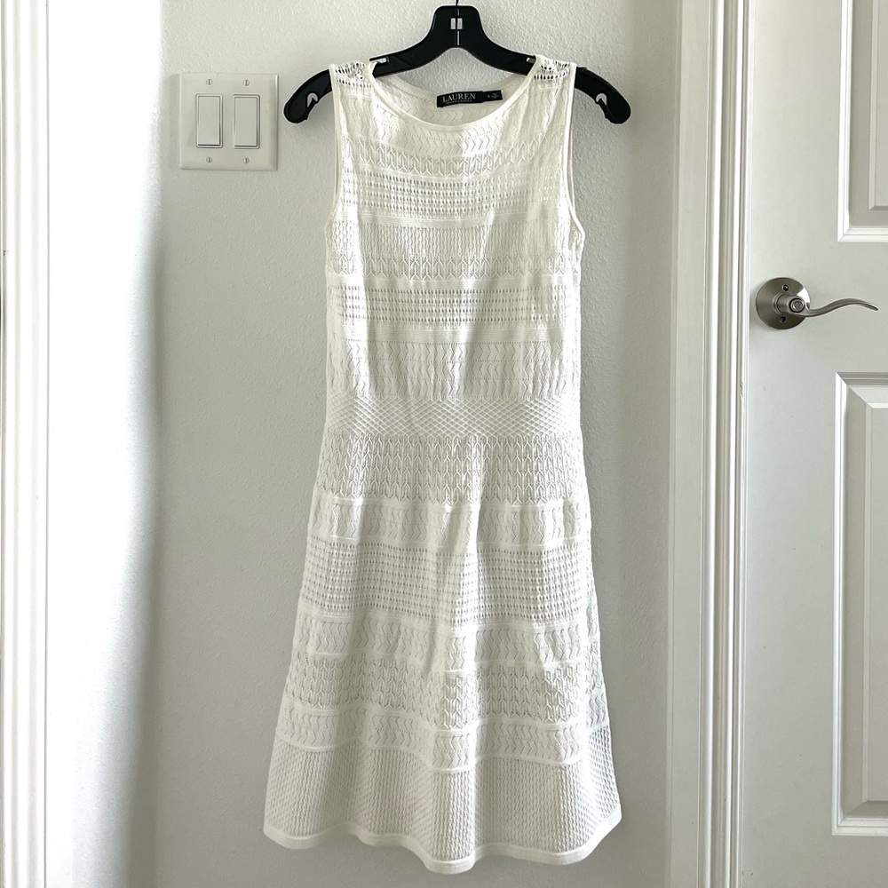 Ralph Lauren white A-line dress